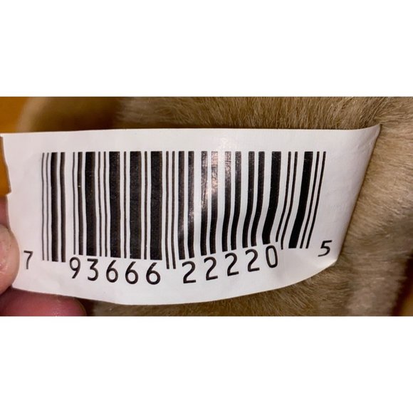 Authentic Fossil 13” Tan Plush Bear Black & Gold Felt Scarf Stuffed Animal Toy - Picture 13 of 14